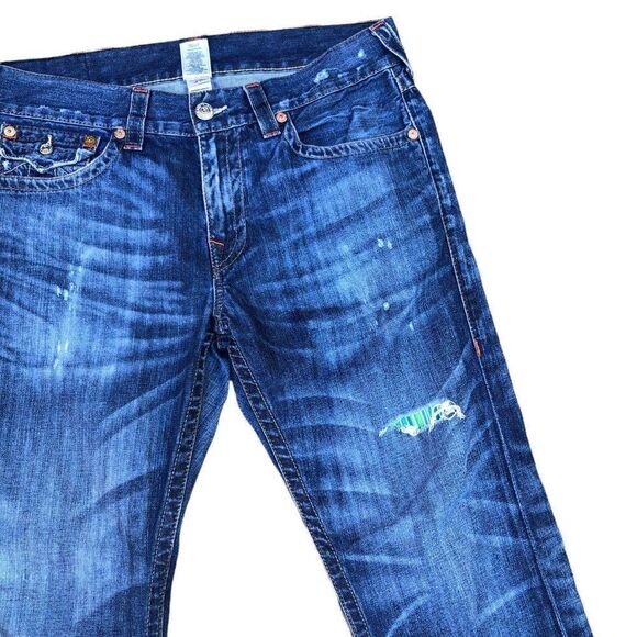 True Religion Jeans Size 34 BOOTCUT Blue - Picture 5 of 10